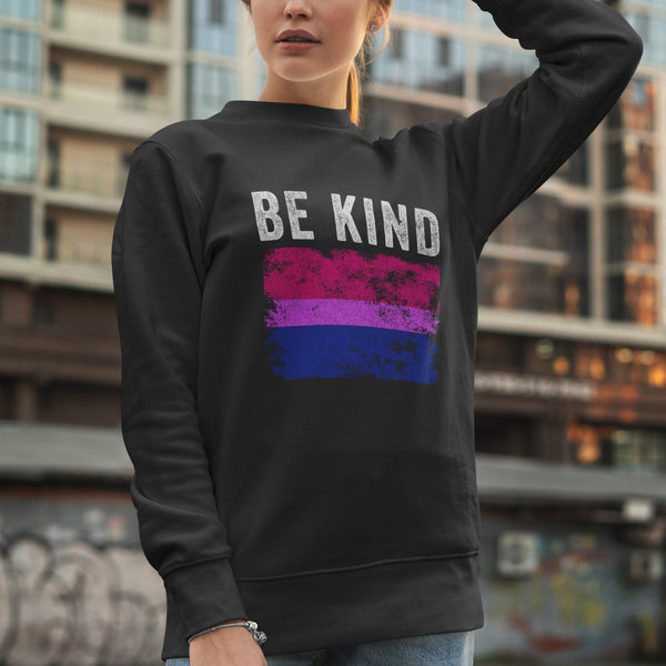 Be Kind Bisexual Flag - LGBT+ Sweatshirt