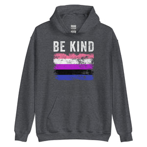 Be Kind Genderfluid Flag - LGBTQIA2S+ Hoodie