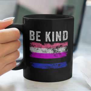 Be Kind Genderfluid Flag - LGBT+ Mug