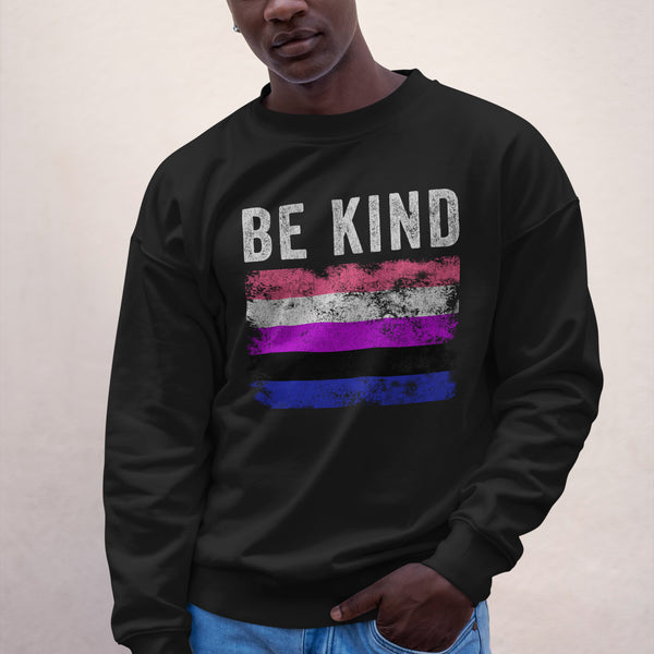 Be Kind Genderfluid Flag - LGBT+ Sweatshirt