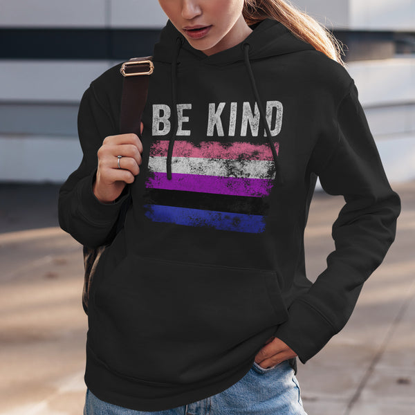 Be Kind Genderfluid Flag - LGBT+ Hoodie