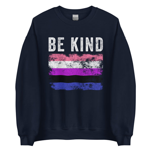Be Kind Genderfluid Flag - LGBT+ Sweatshirt