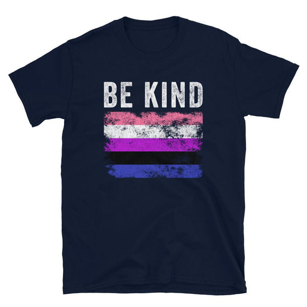 Be Kind Genderfluid Flag - LGBT+ T-Shirt