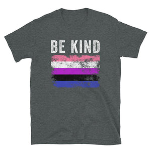 Be Kind Genderfluid Flag - LGBT+ T-Shirt