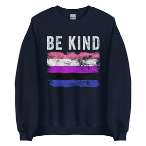 Be Kind Genderfluid Flag - LGBTQIA2S+ Sweatshirt