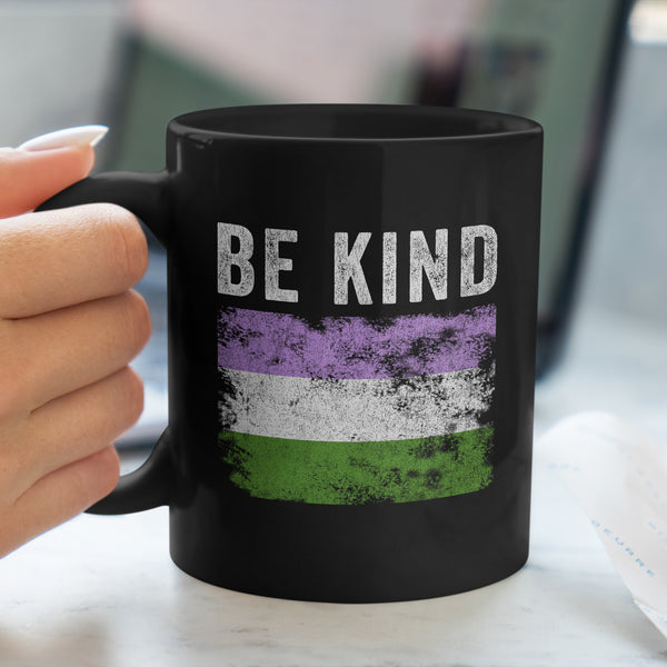 Be Kind Genderqueer Flag - LGBT+ Mug