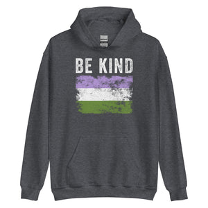 Be Kind Genderqueer Flag - LGBT+ Hoodie