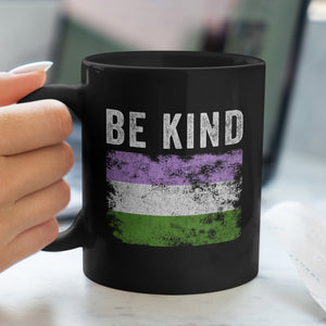 Be Kind Genderqueer Flag - LGBT+ Mug