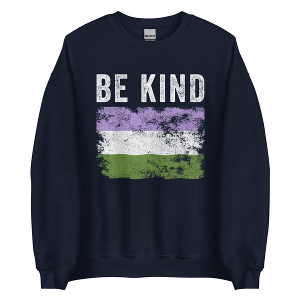 Be Kind Genderqueer Flag - LGBT+ Sweatshirt