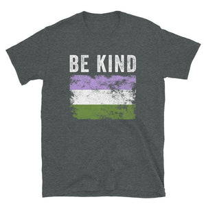Be Kind Genderqueer Flag - LGBT+ T-Shirt