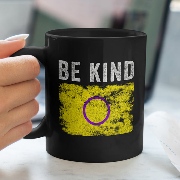 Be Kind Intersex Flag - Distressed LGBT+ Mug