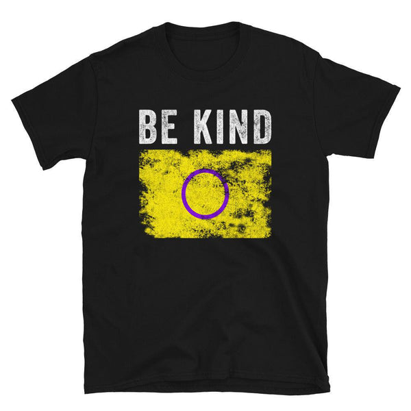 Be Kind Intersex Flag - Distressed LGBT+ T-Shirt