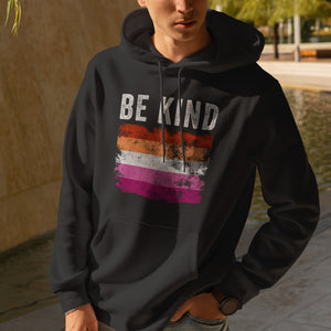 Be Kind Lesbian Flag - LGBT+ Hoodie