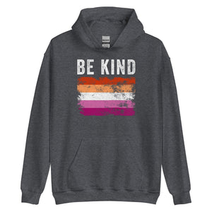 Be Kind Lesbian Flag - LGBT+ Hoodie