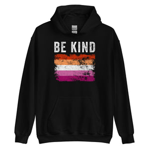 Be Kind Lesbian Flag - LGBT+ Hoodie