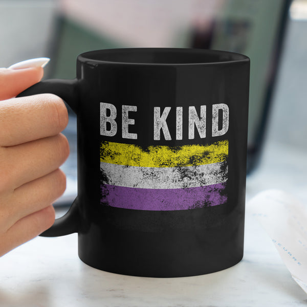 Be Kind Nonbinary Flag - LGBT+ Mug