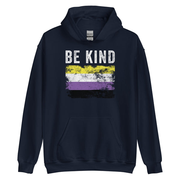 Be Kind Nonbinary Flag - LGBT+ Hoodie