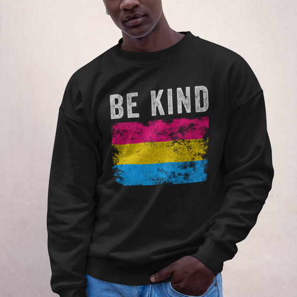Be Kind Pansexual Flag - LGBT+ Sweatshirt