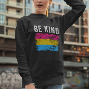 Be Kind Pansexual Flag - LGBT+ Sweatshirt