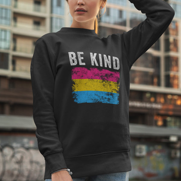 Be Kind Pansexual Flag - LGBT+ Sweatshirt
