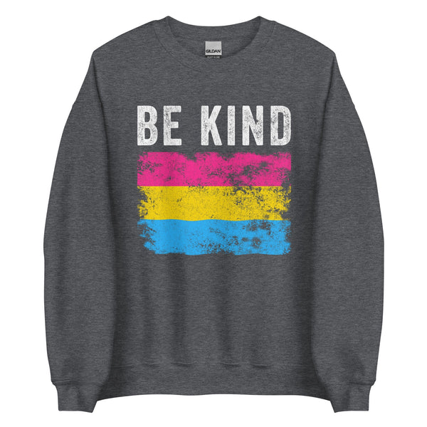 Be Kind Pansexual Flag - LGBTQIA2S+ Sweatshirt