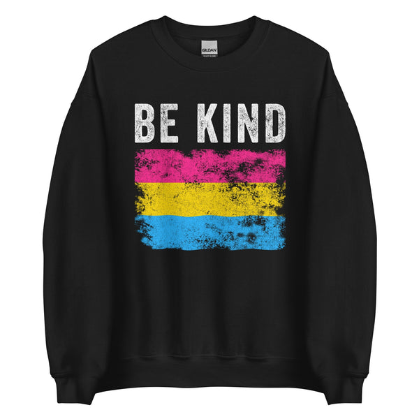 Be Kind Pansexual Flag - LGBTQIA2S+ Sweatshirt