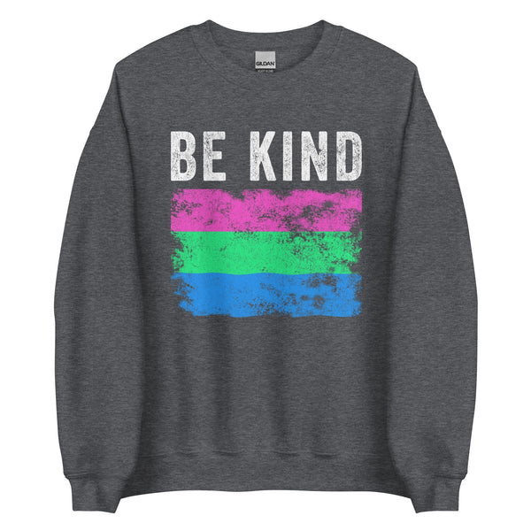 Be Kind Polysexual Flag - LGBTQIA2S+ Sweatshirt