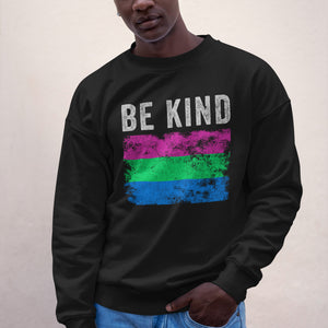Be Kind Polysexual Flag - LGBT+ Sweatshirt