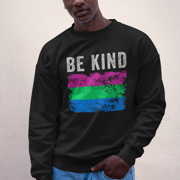 Be Kind Polysexual Flag - LGBT+ Sweatshirt
