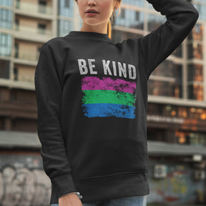 Be Kind Polysexual Flag - LGBT+ Sweatshirt