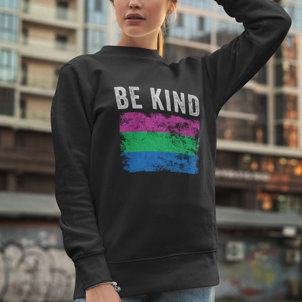 Be Kind Polysexual Flag - LGBT+ Sweatshirt