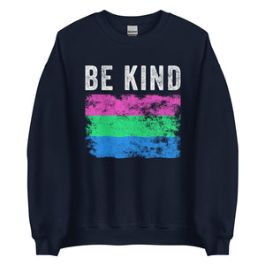Be Kind Polysexual Flag - LGBT+ Sweatshirt