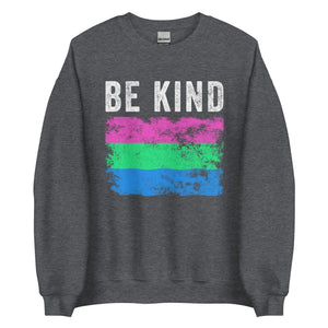 Be Kind Polysexual Flag - LGBT+ Sweatshirt