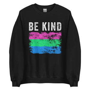 Be Kind Polysexual Flag - LGBT+ Sweatshirt