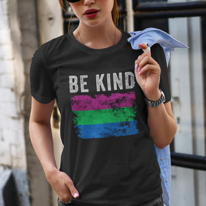 Be Kind Polysexual Flag - LGBT+ T-Shirt
