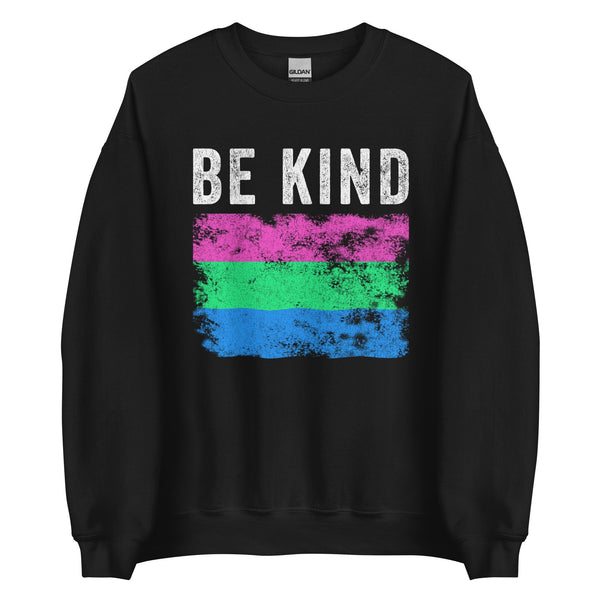 Be Kind Polysexual Flag - LGBTQIA2S+ Sweatshirt