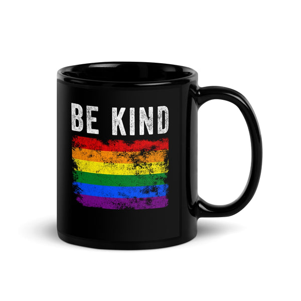 Be Kind Pride Flag - Distressed LGBT+ Mug