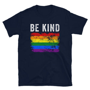 Be Kind Pride Flag - Distressed LGBT+ T-Shirt