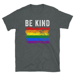 Be Kind Pride Flag - Distressed LGBT+ T-Shirt