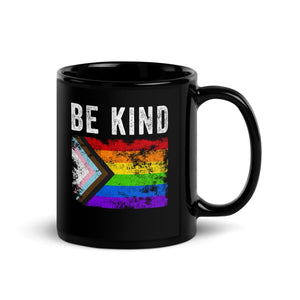 Be Kind Progress Pride Flag - Distressed LGBTQIA2S+ Mug