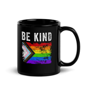 Be Kind Progress Pride Flag - Distressed LGBT+ Mug