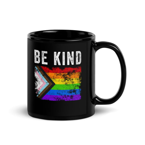 Be Kind Progress Pride Flag - Distressed LGBT+ Mug