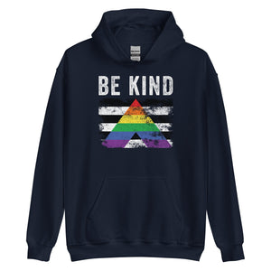 Be Kind Straight Ally - Distressed LGBTQIA2S+ Hoodie