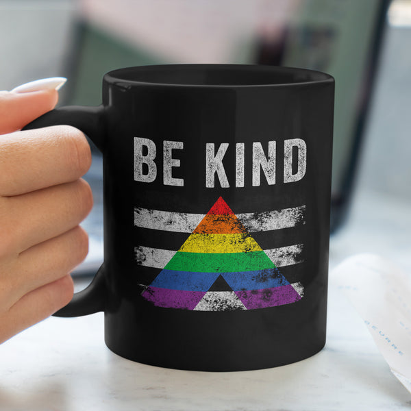 Be Kind Straight Ally - Distressed LGBT+ Mug