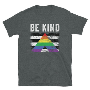 Be Kind Straight Ally - Distressed LGBTQIA2S+ T-Shirt