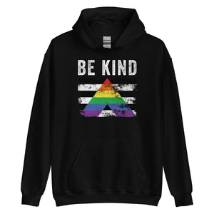Be Kind Straight Ally - Distressed LGBT+ Hoodie
