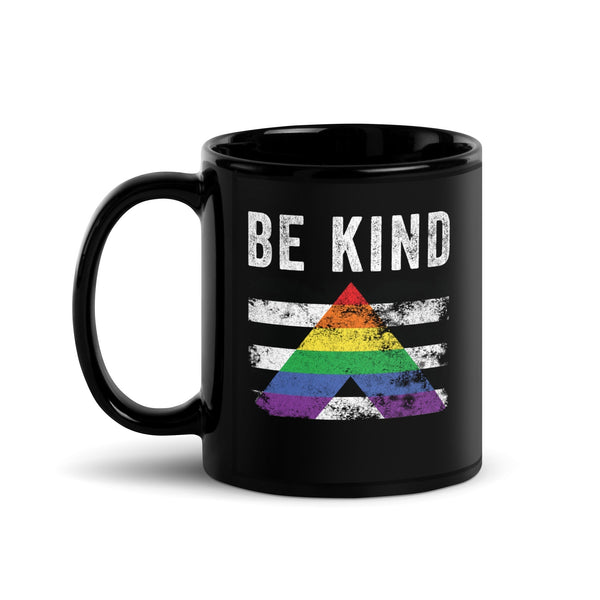 Be Kind Straight Ally - Distressed LGBT+ Mug