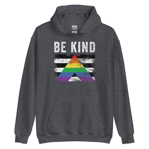 Be Kind Straight Ally - Distressed LGBTQIA2S+ Hoodie