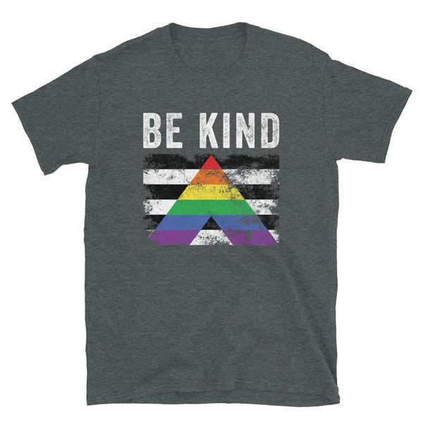 Be Kind Straight Ally - Distressed LGBTQIA2S+ T-Shirt