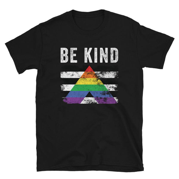 Be Kind Straight Ally - Distressed LGBTQIA2S+ T-Shirt